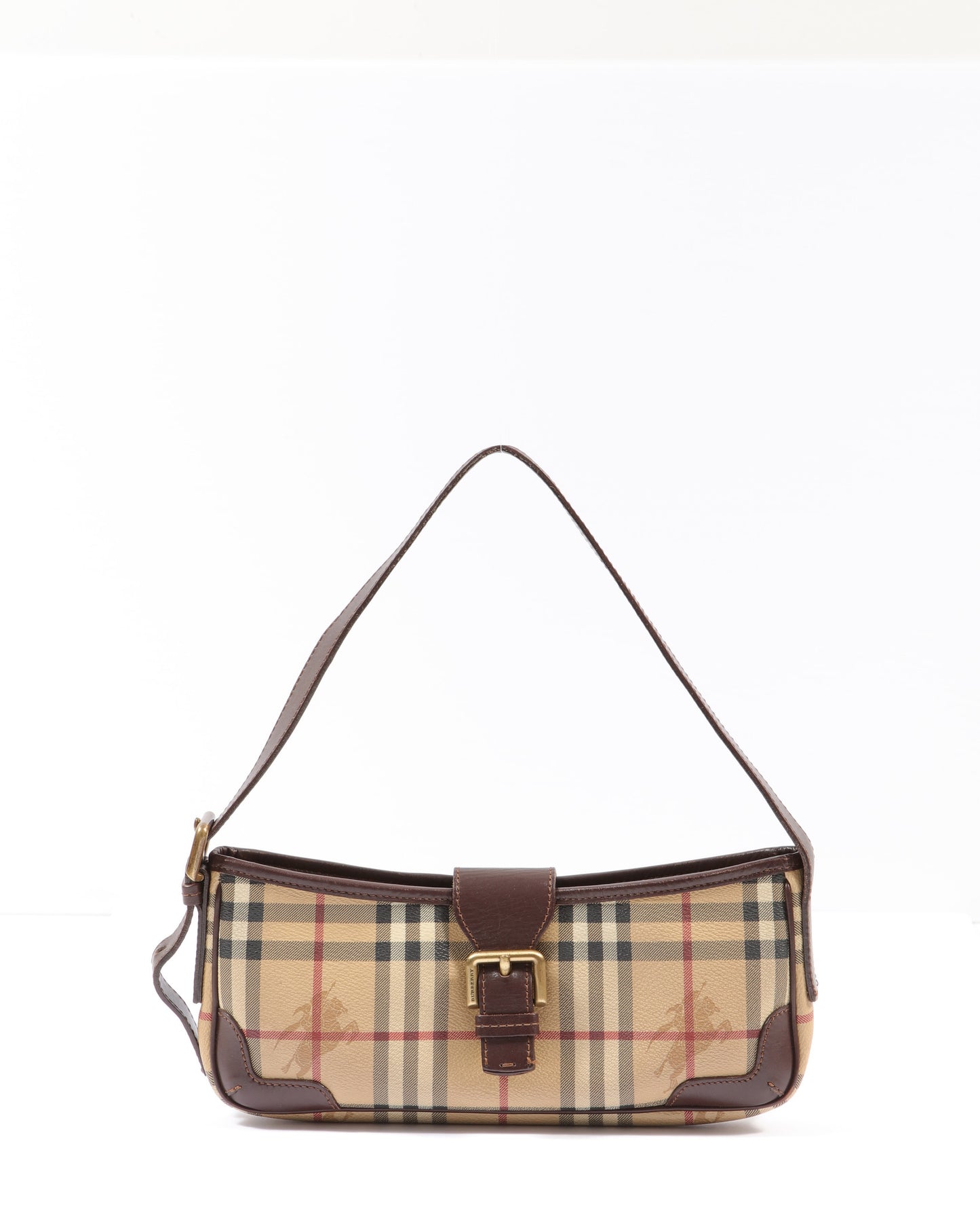 Burberry Beige Vintage Nova Check Canvas Shoulder Bag