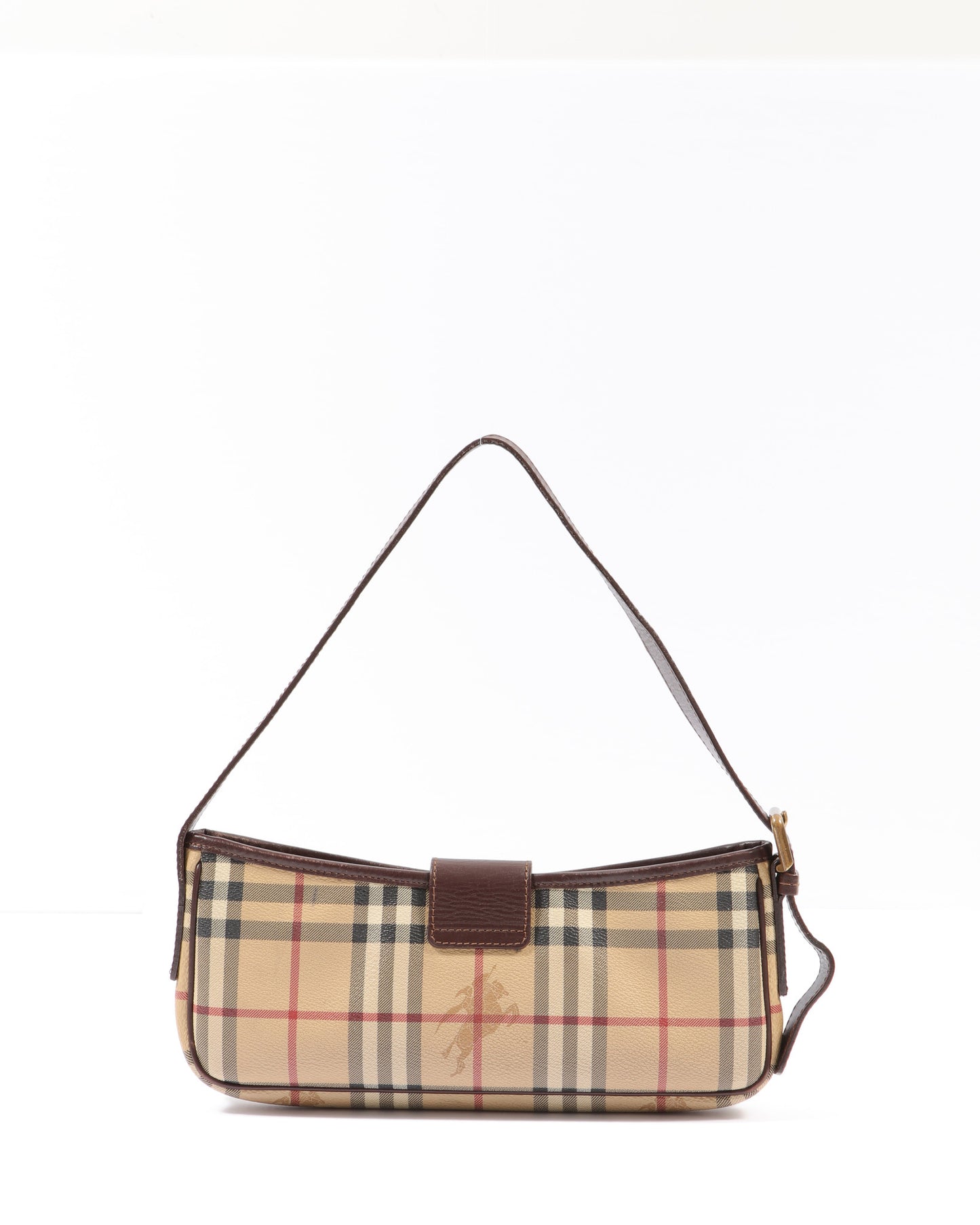 Burberry Beige Vintage Nova Check Canvas Shoulder Bag