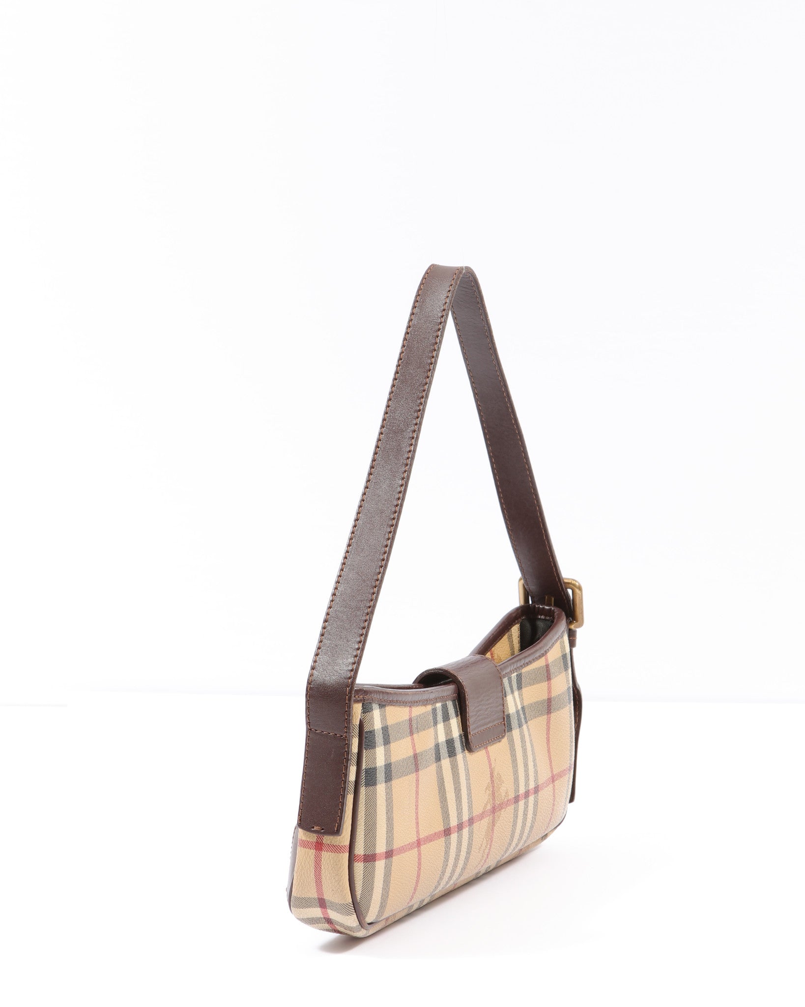 Burberry Beige Vintage Nova Check Canvas Shoulder Bag