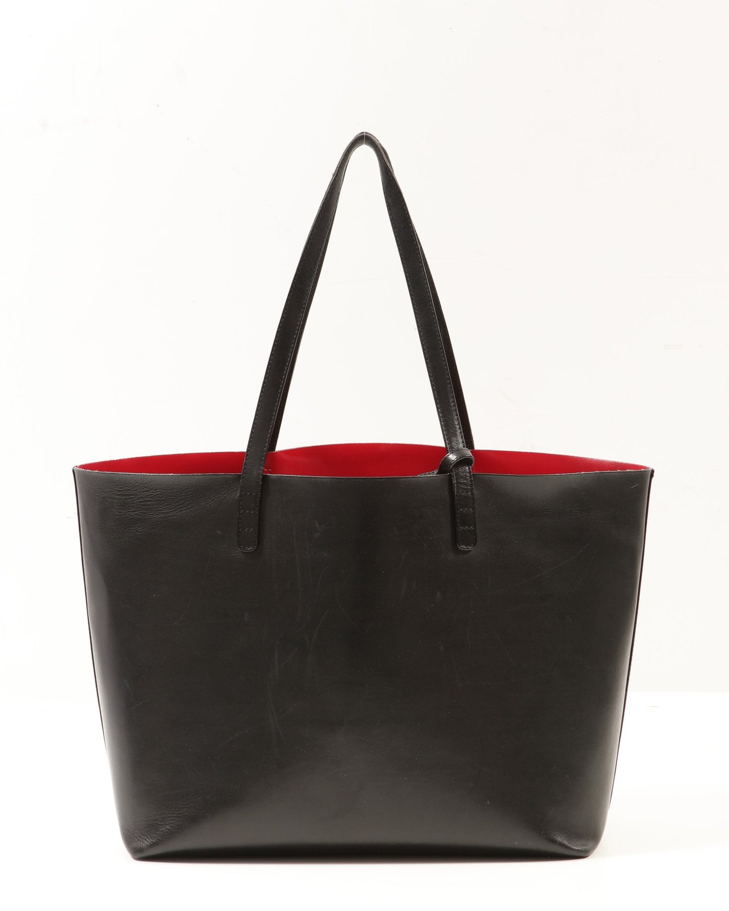 Sac fourre-tout en cuir noir/rouge Mansur Gaviel