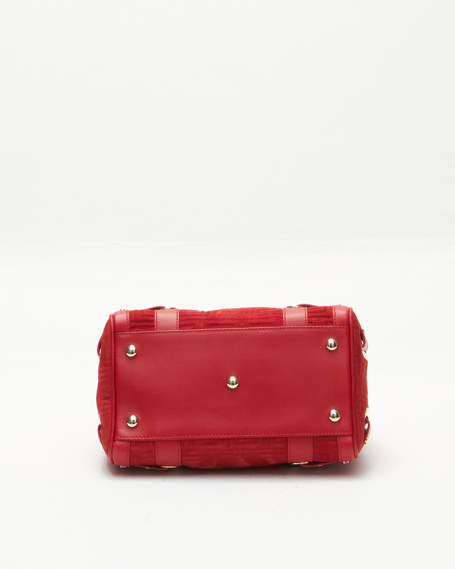 Versace Red Suede Leather Madonna Bag