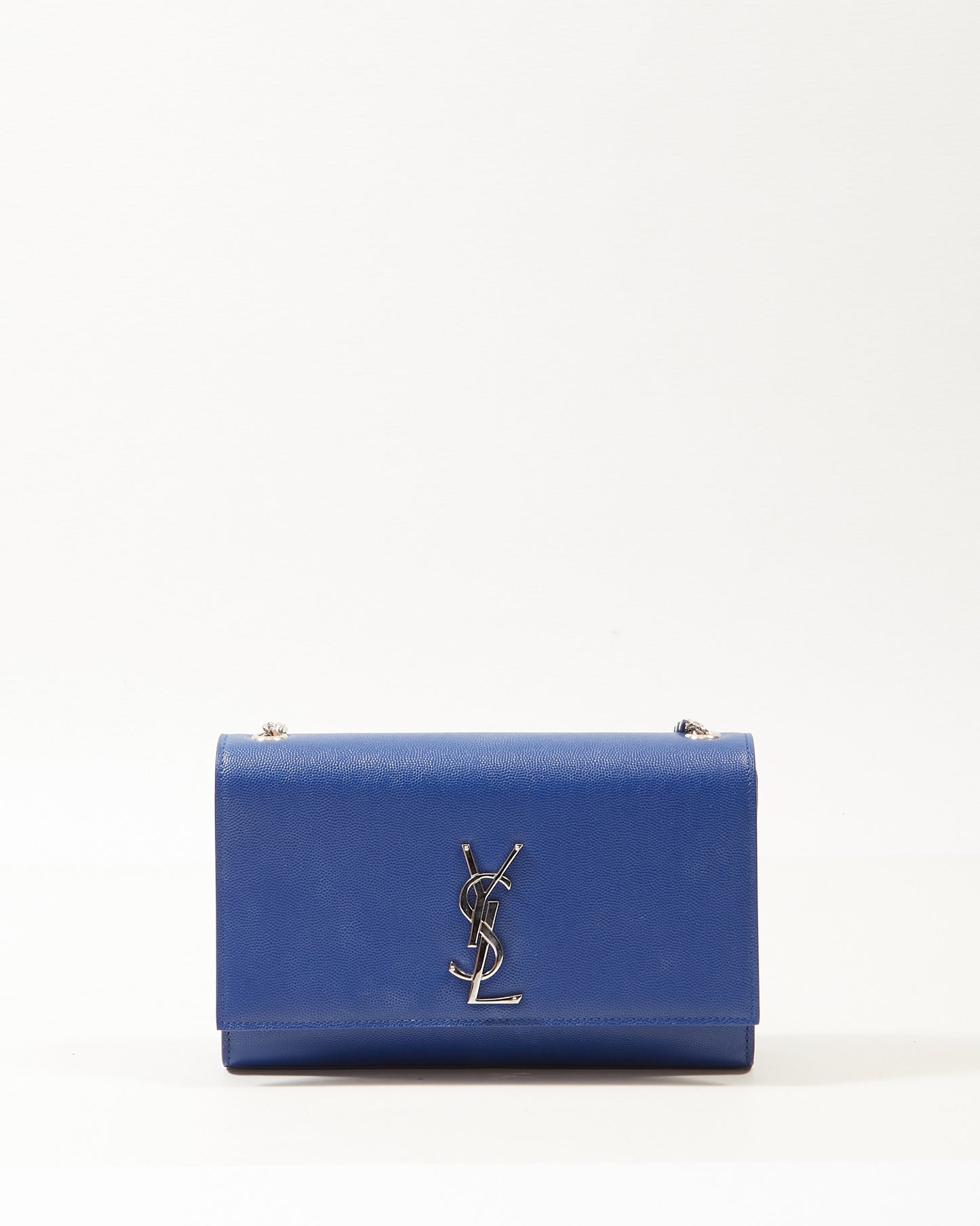 Saint Laurent Blue Leather Medium Kate Chain Shoulder Bag