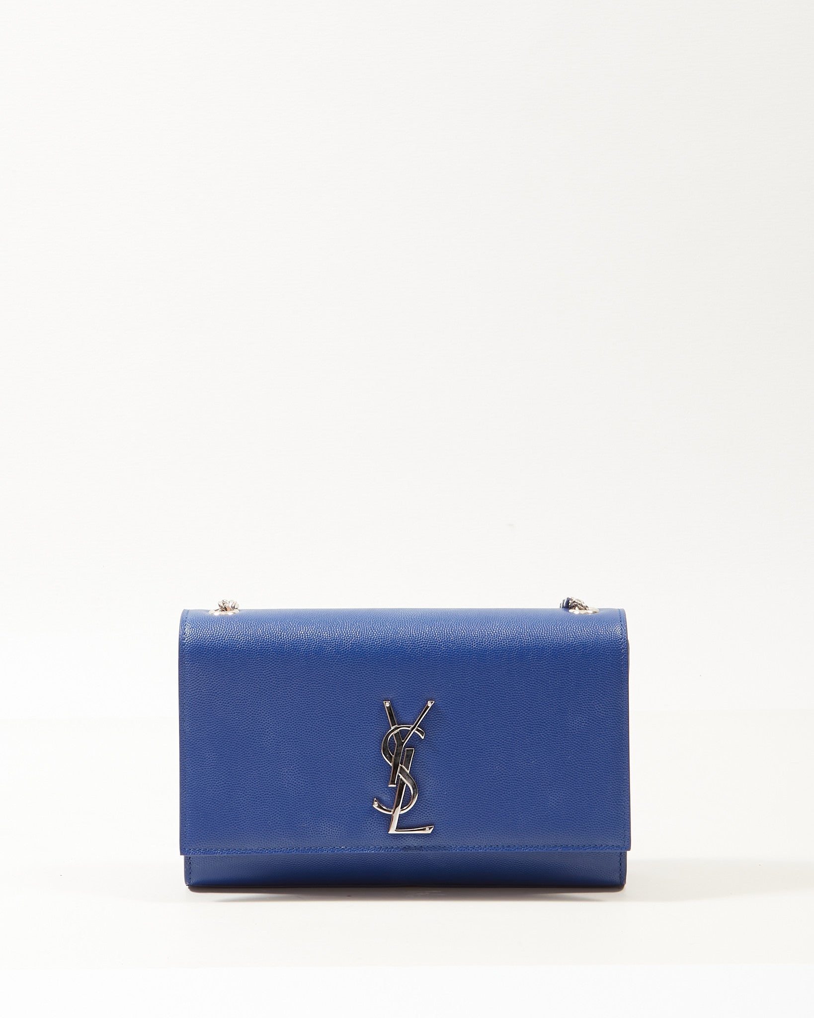 Saint Laurent Blue Leather Medium Kate Chain Shoulder Bag