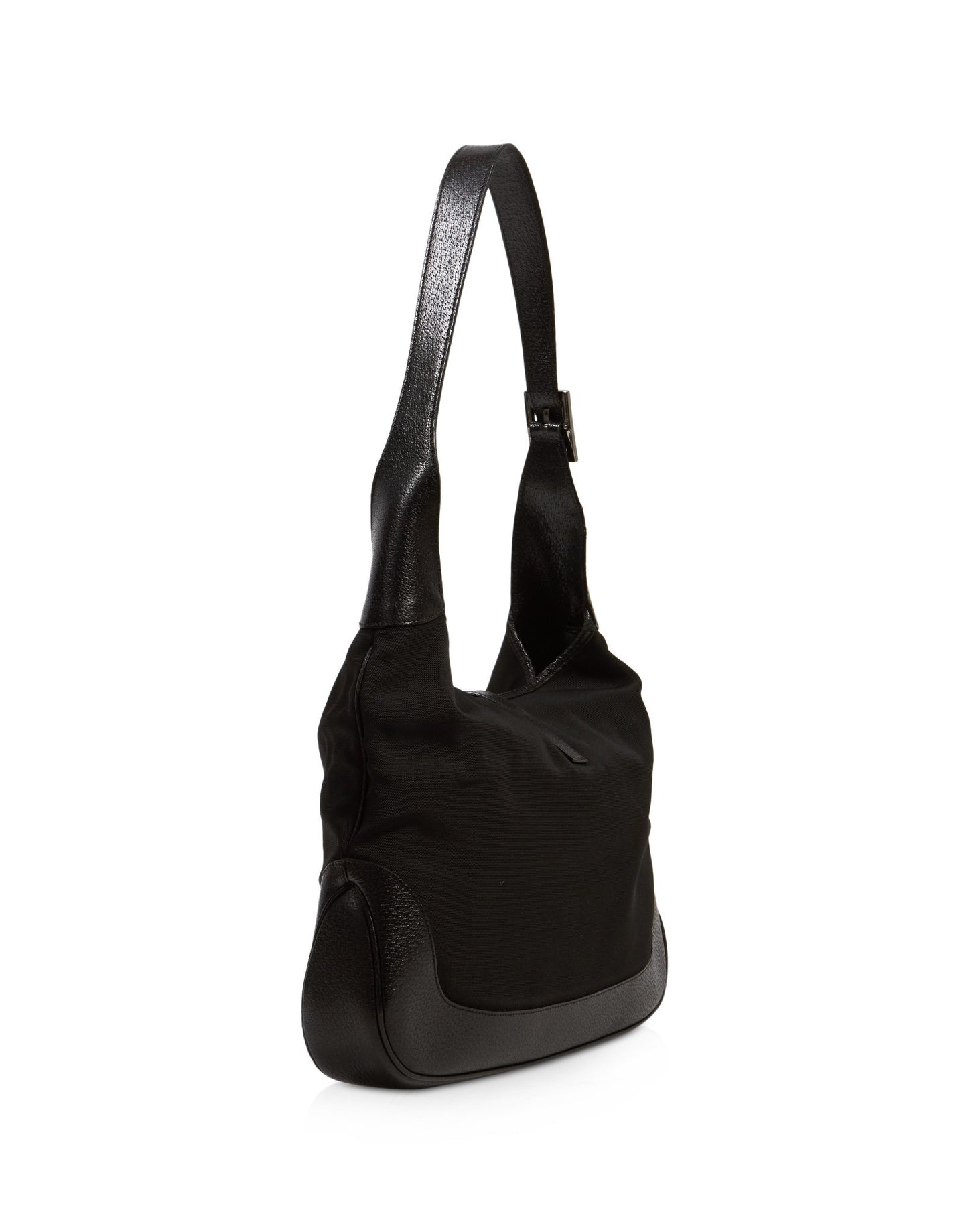 Sac à bandoulière Jackie Hobo en toile noire Gucci