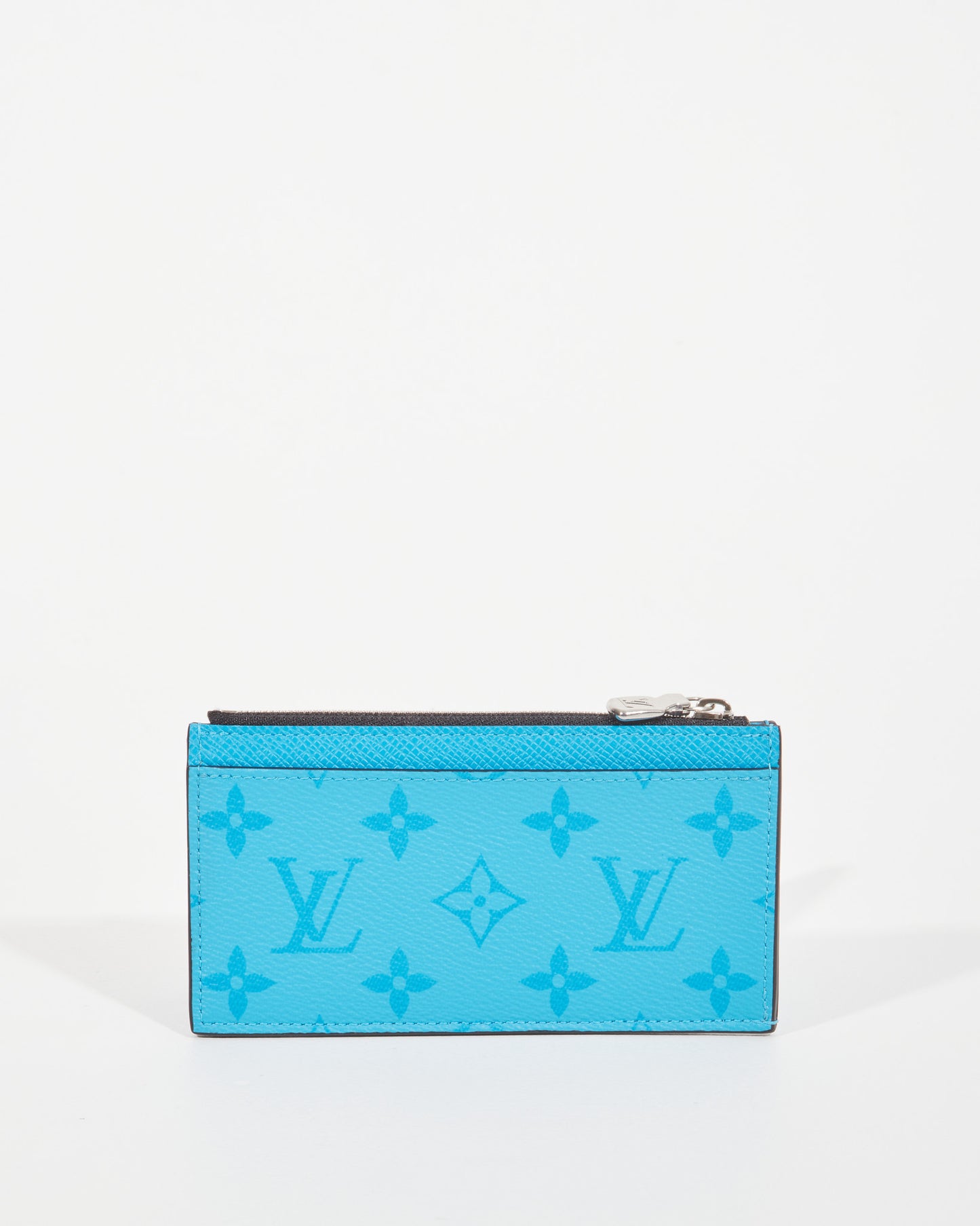 Louis Vuitton Blue Lagoon Monogram Taigarama Coin Card Holder