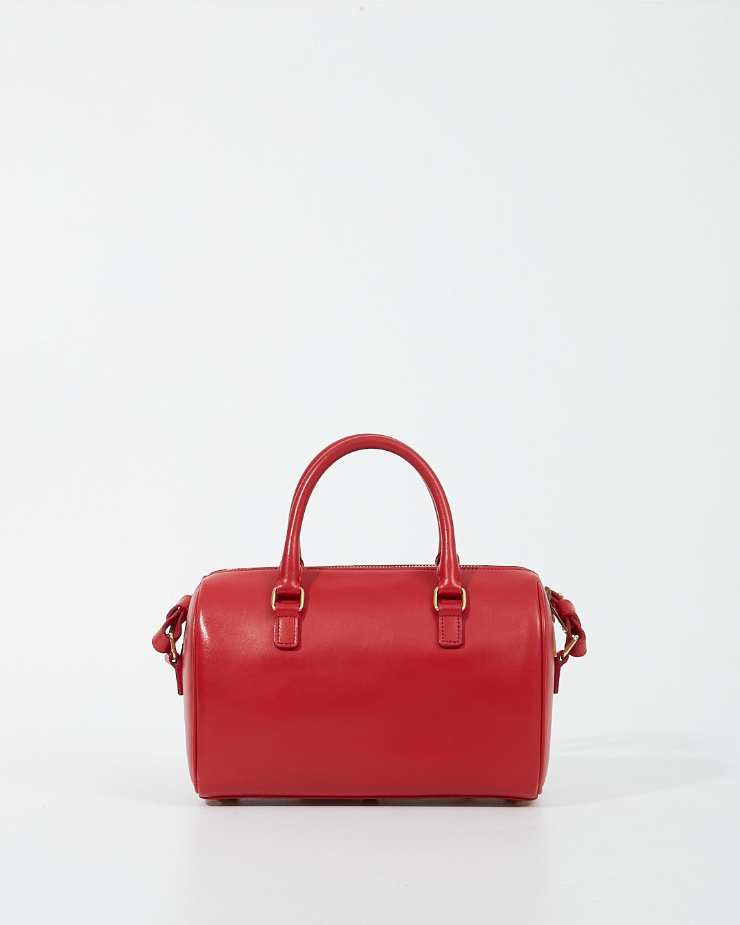 Saint Laurent Red Leather Baby Duffle Bag