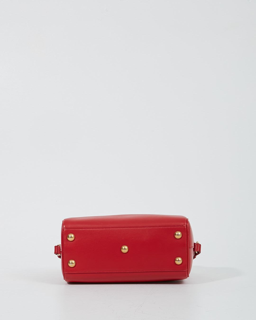 Saint Laurent Red Leather Baby Duffle Bag