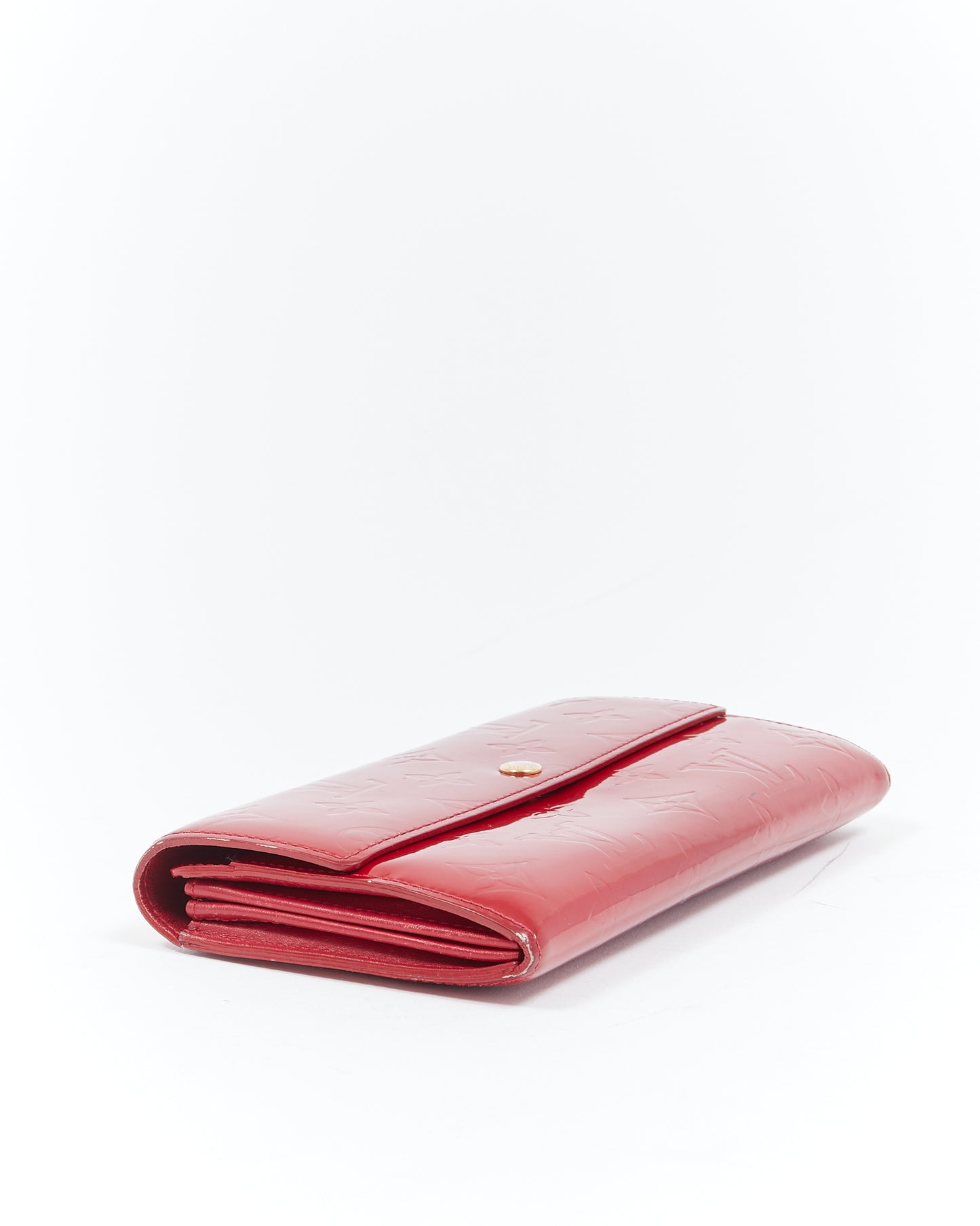 Louis Vuitton Rouge Vernis Monogram Flap Wallet