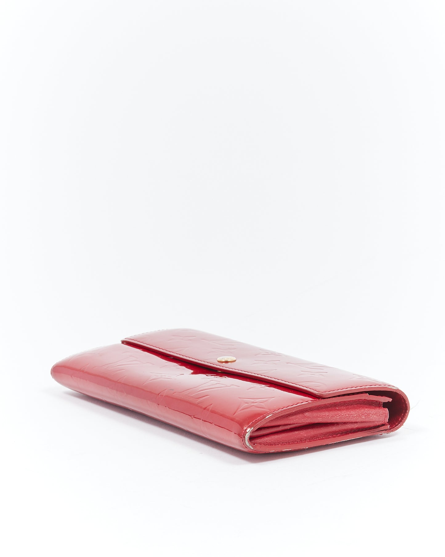 Louis Vuitton Rouge Vernis Monogram Flap Wallet