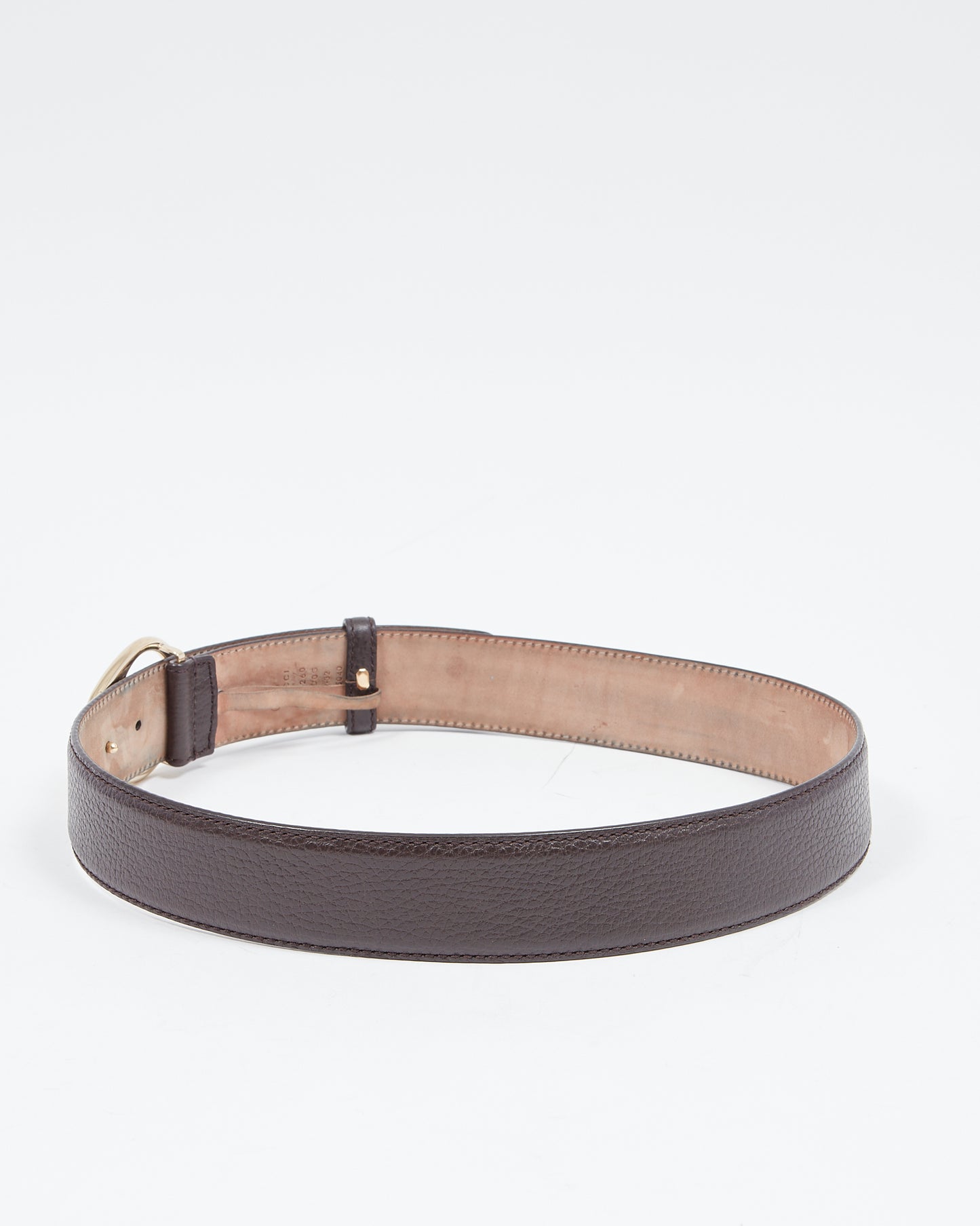 Gucci Vintage Brown Leather Vintage GG Belt - 80/32