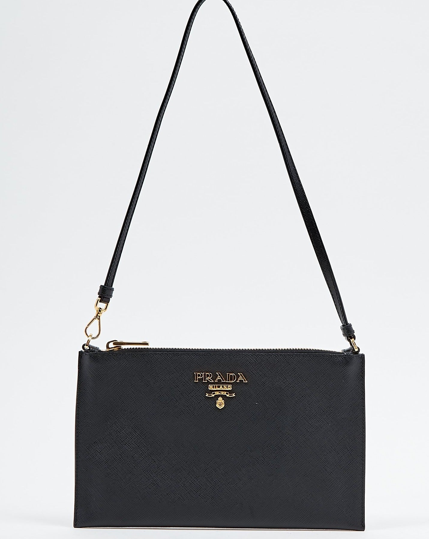 Prada Black Saffiano Leather Shoulder Bag