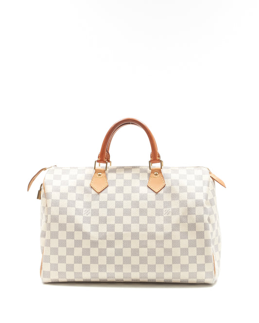 Louis Vuitton Damier Azur Canvas Speedy 35 Bag